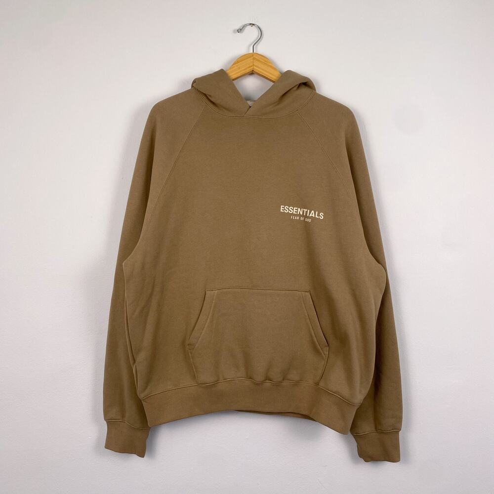 Essentials Men's Fear Of God Hoodie in Oak Small